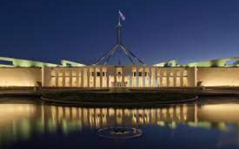 Australian Parliament House at night